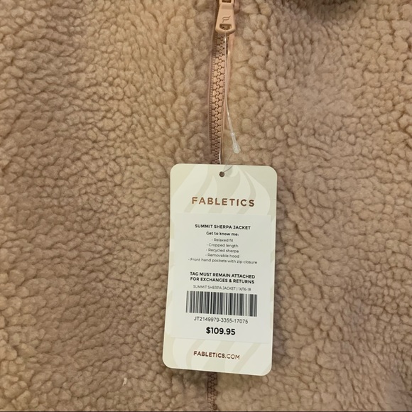 Fabletics Sherpa Tan Jacket Never Worn Brand New - Picture 6 of 6